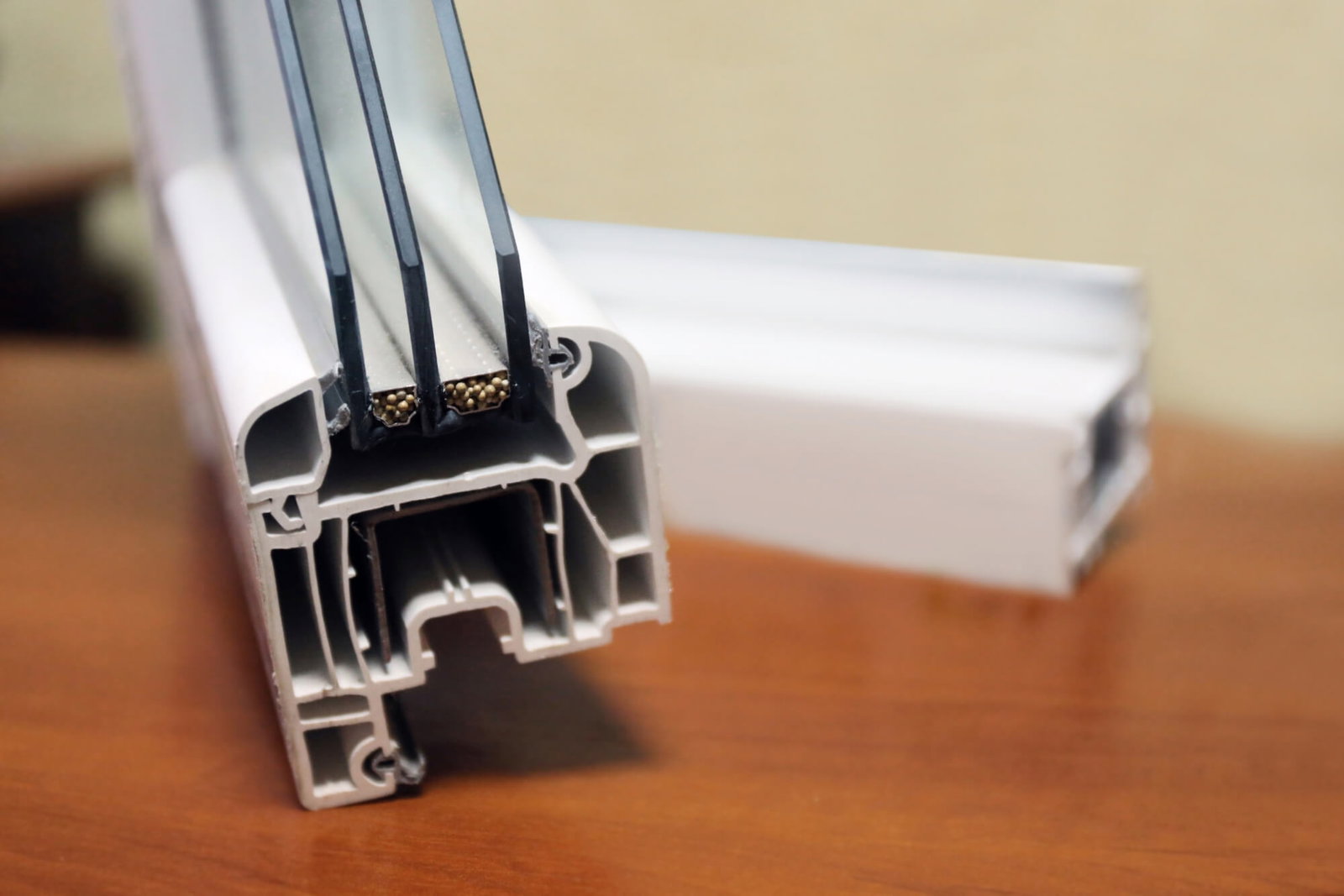 A sample of triple pane window profile
