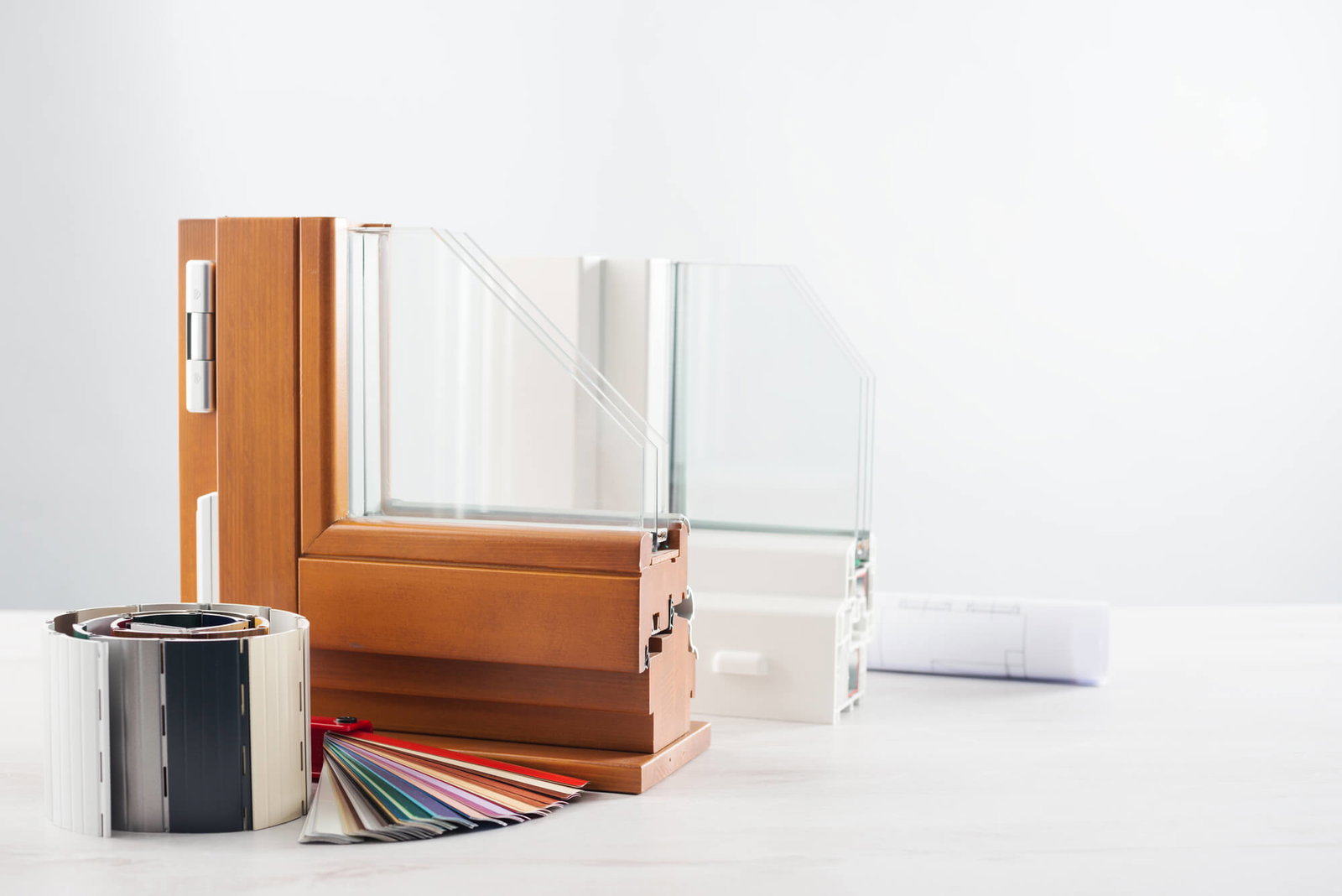 Sections and tools for a triple glaze window