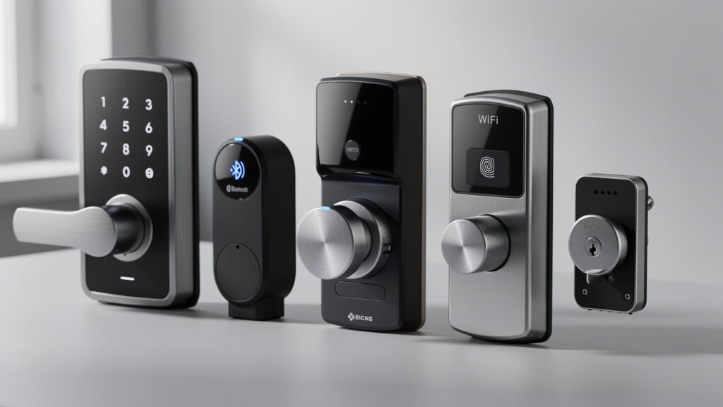 smart lock types comparison keypad biometric wifi